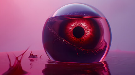 human eye and iris abstract concept, surveillance and big brother, surreal art