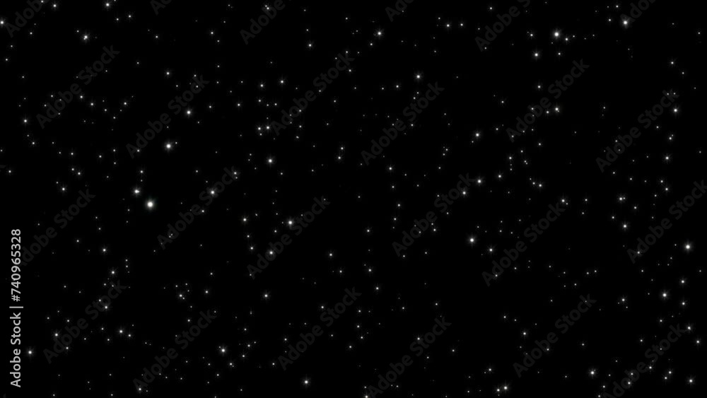 Wall mural star space travel slowing in galaxy background loop video animation.