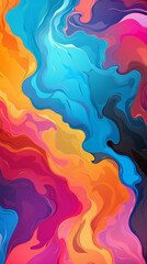 Vibrant Abstract Liquid Color Flow Background

