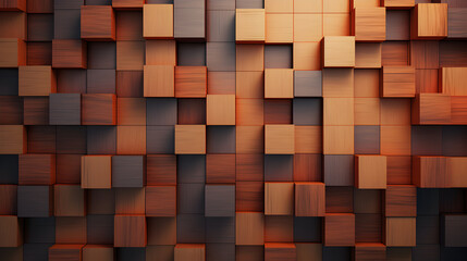 Brick wall background chestnut color grunge texture or pattern for design,
Abstract background or wallpaper with Bisque color 3D cube patterns
