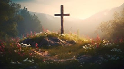 A miniature scene depicting the Resurrection, celebrating the Christian Easter Day