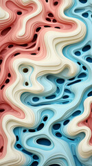 Abstract Pastel and Blue Swirls Textured Background

