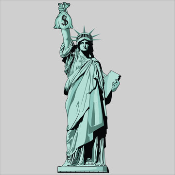 Statue of Liberty Vector, Image, Illustration