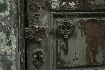 Close-Up of a Door With Key