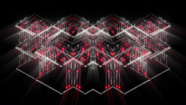 DJ Booth Red Rays Motion Background