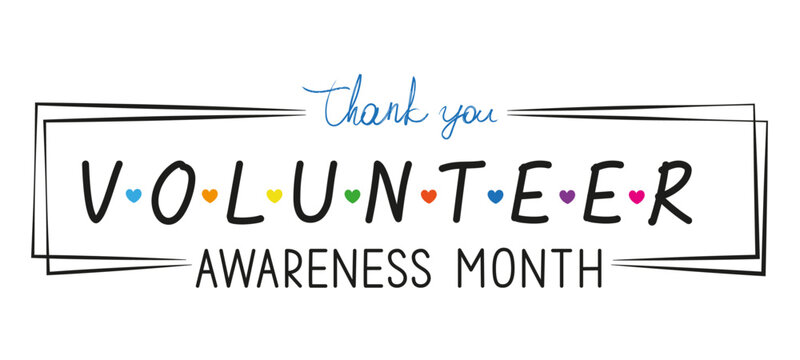National Volunteer Month greeting banner. IVD awareness concept. International Volunteer Day.	