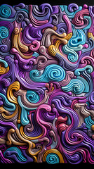 Fototapeta premium Abstract Colorful Swirl Patterns Background