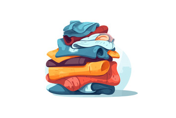 Fototapeta premium A mountain of clothes. Vector illustration