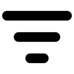 Funnel filter rounded thick line icon