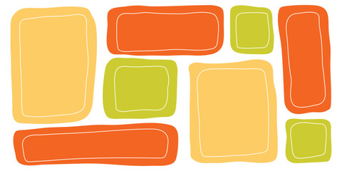 Hand drawn minimalist quote poster set. Quote frames blank template set.