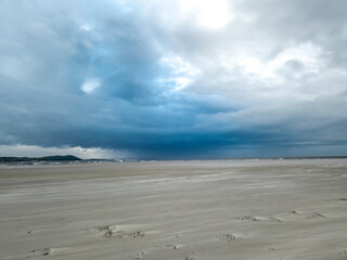 Sand storm at Dooey beach by Lettermacaward in County Donegal - Ireland