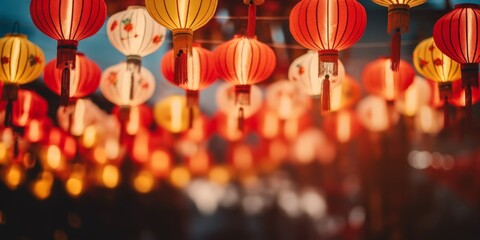 asian holiday lanterns Generative AI