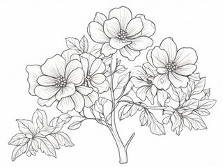 hand drawn flowers