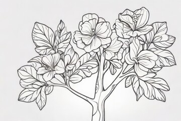 hand drawn flowers