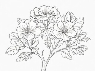 hand drawn flowers