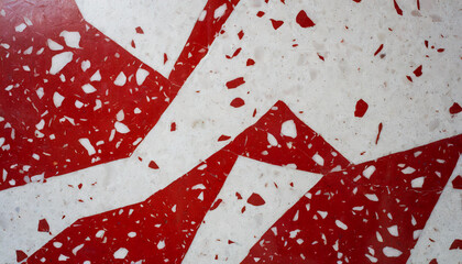 Fototapeta premium Wall background with terrazzo texture and pattern
