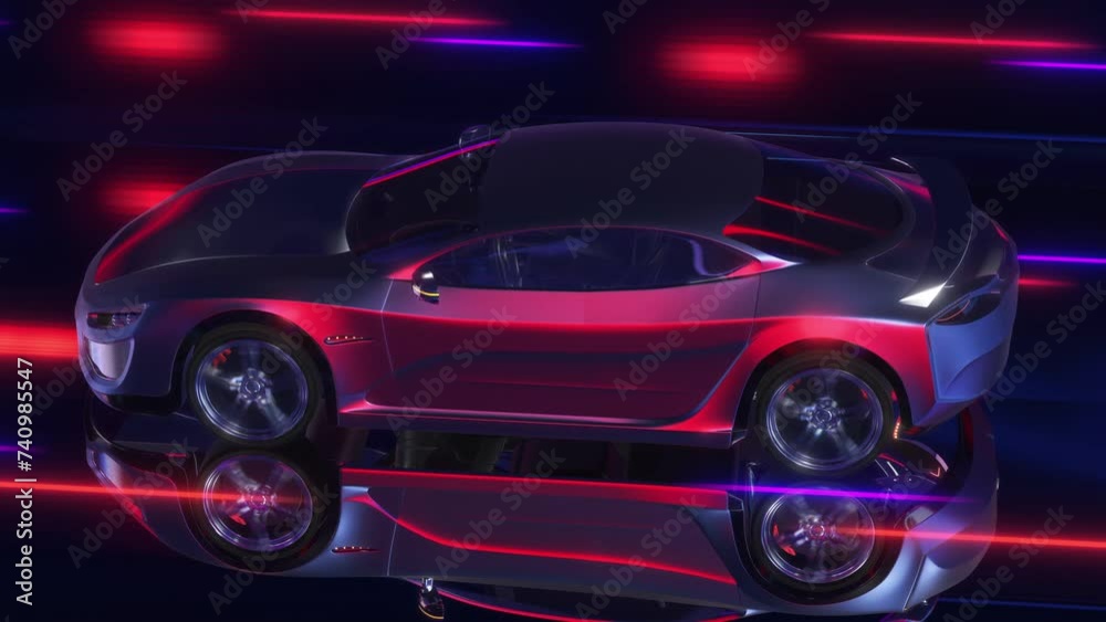 Poster sport car speedometer and tachometer pushing the limits. performance sports car and engines related 