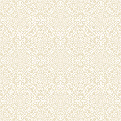 Damask seamless pattern. Vector classical luxury old fashioned damask ornament, royal victorian seamless texture for wallpapers, textile, wrapping. Vintage exquisite baroque template.