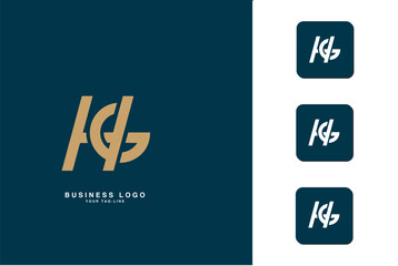 HG, GH, H, G, Abstract Letters Logo Monogram