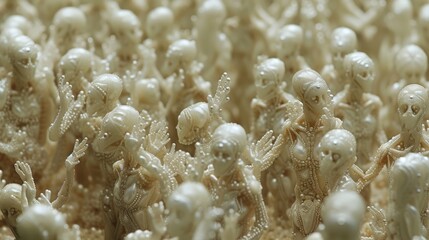 an army of bodies made of pearls 