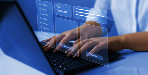 Ads dashboard screen digital. Online advertising ,digital marketing and ad on internet to targeted customers. 