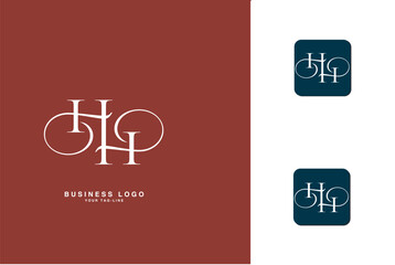 H, HH, Abstract Letters Logo Monogram