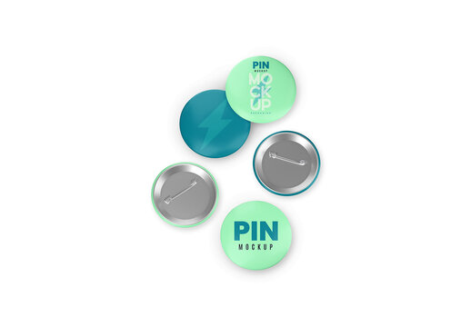 Button Pin Mockup