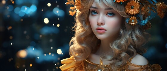 Enchanted Floral Maiden Portrait