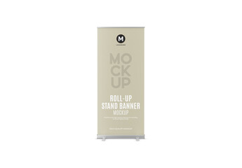 Roll-up Banner Stand Mockup - obrazy, fototapety, plakaty