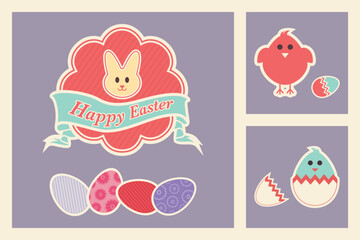 Easter icons and graphics in vector format - 740997569