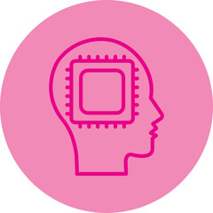 Implant Pink Line Circle Icon