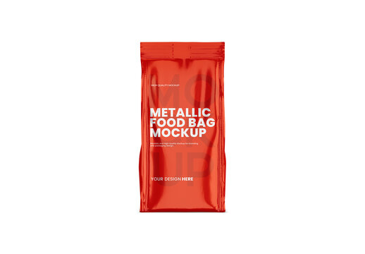Metallic Food Bag Mockup