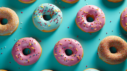 Expressive shot of donuts
