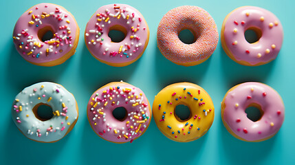 Expressive shot of donuts