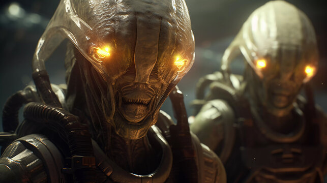 military aliens attack. ai generated