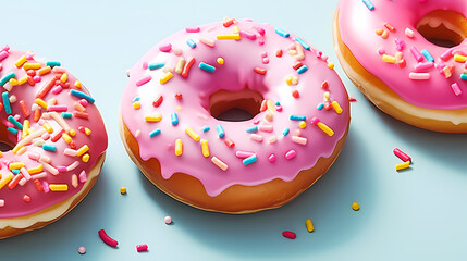 Expressive shot of donuts