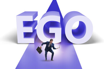 Ego personality concept with businessman