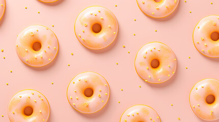 Fototapeta premium Donuts, donuts seamless pattern