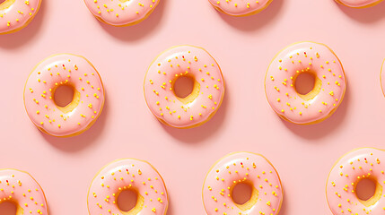 Donuts, donuts seamless pattern