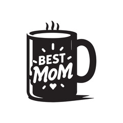 Mom's Morning Bliss: Silhouetted Mother's Day Mug, Filled with Love, Warmth, and Memories of Shared Moments and Affectionate Bonding.