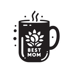 Mom's Morning Bliss: Silhouetted Mother's Day Mug, Filled with Love, Warmth, and Memories of Shared Moments and Affectionate Bonding.