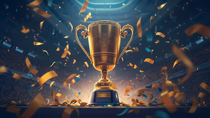 The celebration kicked off, and the majestic trophy was showered