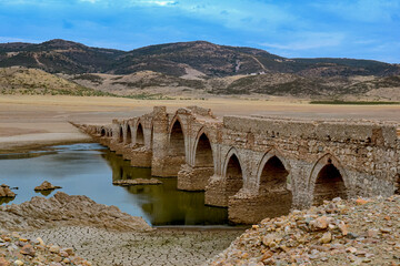 Medieval Bridge Landscape in Drought