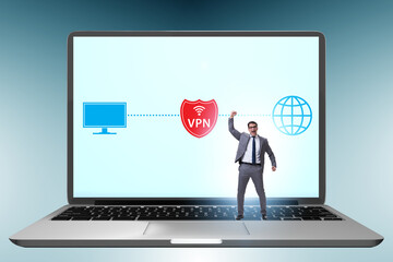 Virtual private network VPN cyber concept