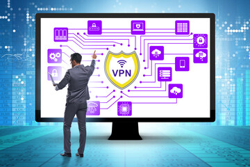 Virtual private network VPN cyber concept