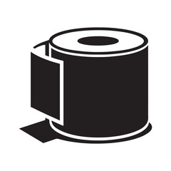 Toilet Paper Roll silhouette, Symbolizing Practicality, Comfort, and the Everyday Necessities of Modern Living and Hygiene.