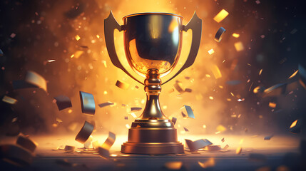 The celebration kicked off, and the majestic trophy was showered