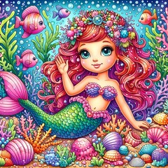 Vibrant Little Mermaid Tales: Colorful Mythology
