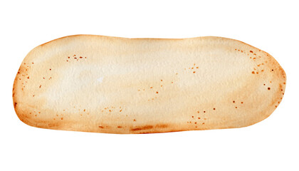 Sandy desert watercolor. Landscape. Hand drawn illustration on white background.