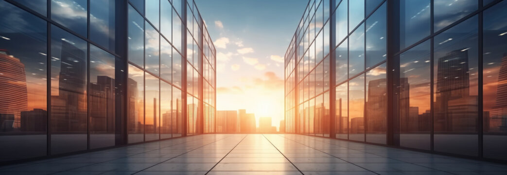 abstract business interior double exposure modern office background comeliness